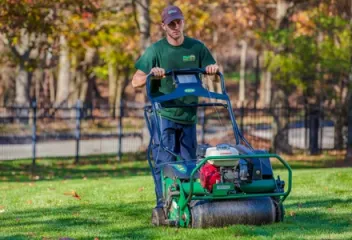 aerating lawn