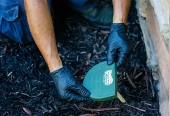 termite treatment - checking a termite station